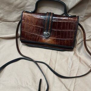 Brighton Vintage Leather Cross Body Wallet/purse